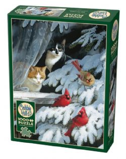 COBBLE HILL CASSE-TÊTE 1000 PIÈCES - CHAT OBSERVATEUR D'OISEAUX #40146